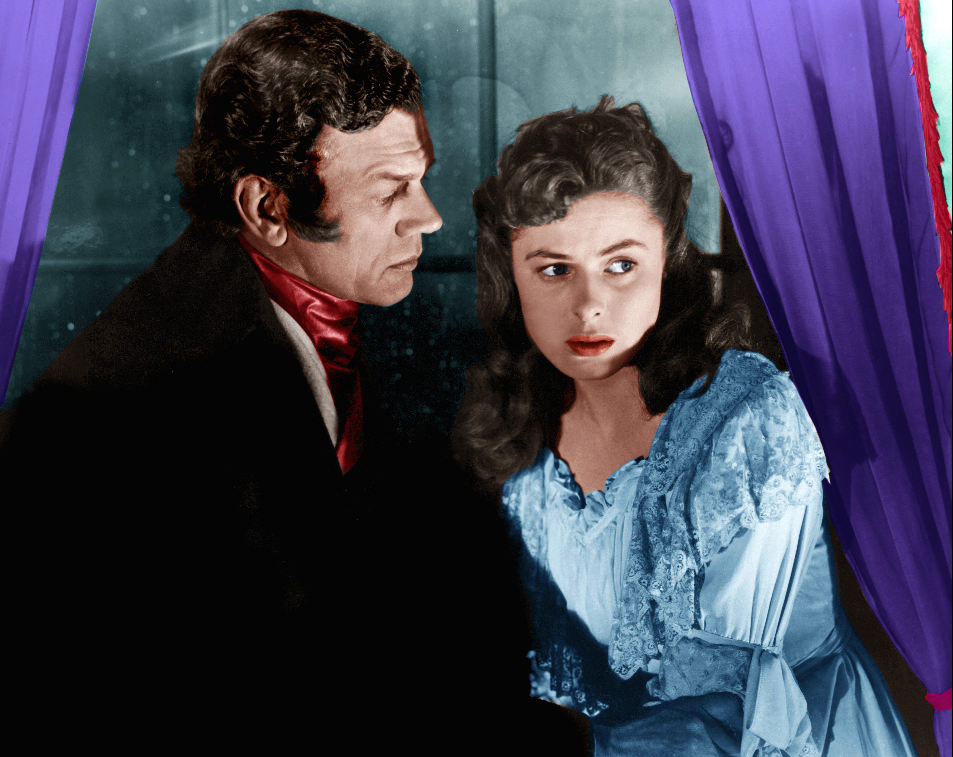 Joseph Cotten and Ingrid Bergman in Under Capricorn (1949, dir. Alfred Hitchcock)